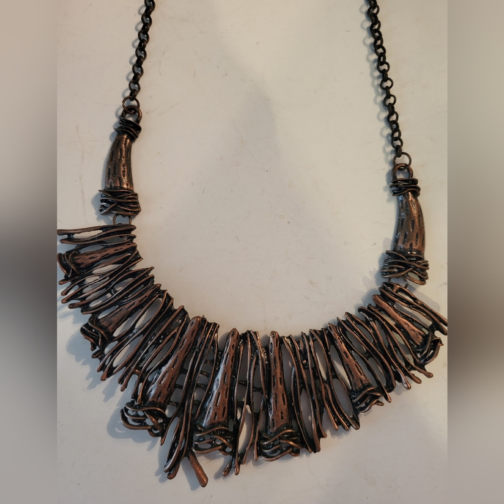 Paparazzi Copper Bar Abstract Necklace